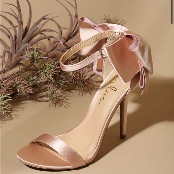 Pink Lulu’s Stilettos with Satin Ankle Bow - Picture 7 of 8